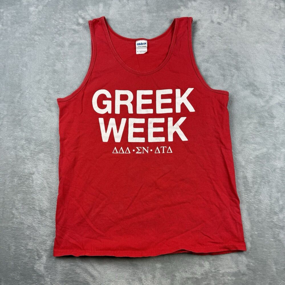 Greek Week Delta Delta Delta Sigma Nu Delta Tau Delta Tank Top Red Mens M
